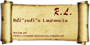 Rózsás Laurencia névjegykártya